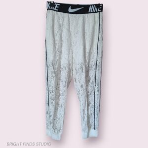 Nike White Lace Joggers
